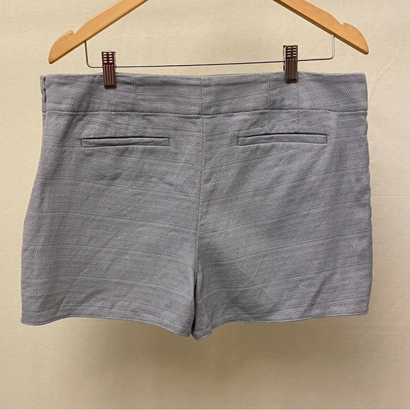 LOFT 12 Riviera Shorts Women’s Buttons Textured Cotton Side Zip Lavender Gray - Picture 7 of 12